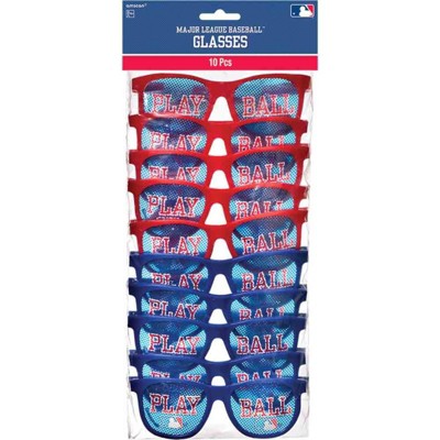 Birthday Express Baseball MLB Printed Glasses - 10 Pieces