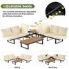 Outdoor Modular Sofa Set with Recliners, Patio Conversation Set Patio Seating Group Outdoor Daybed,Coffee Table for Patio,Garden - 2 of 4