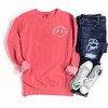 Simply Sage Market Women's  Garment Dyed Graphic Sweatshirt Embroidered Choose Happy Lightning Smiley Face - 3 of 3