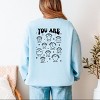 Simply Sage Market S.W.Smiley You Are  Sweatshirt - M - Light Blue - 2 of 4
