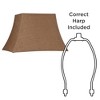 Springcrest Set of 2 Rectangular Lamp Shades Natural Medium 10" Wide x 7" Deep at Top 16" Wide x 12" Deep at Bottom 10.5" High Spider Harp Finial - 4 of 4