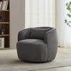 Akoasm 34.25 Inch 360 Degree Soft Accent Lounge Swivel Barrel Chair With Pillow For Living Room, Office & Bedroom-Charcoal - 4 of 4