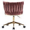 Office Desk Chair, Upholstered Home Office Desk Chairs with Adjustable Swivel Wheels - 4 of 4