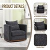 32"W Accent Chair 360 Degree Swivel Chair Barrel Chair Leisure Arm Chair, Chenille Upholstery, No Assembly Required, Beige/Gray/Brown/Black-ModernLuxe - 4 of 4