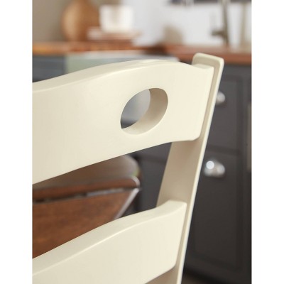Cottage Charm Two-Tone Ladderback Wood Side Chair, Set of 2
