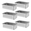 6 Pack Full Size Stainless Steel Hotel Pans,2 Inch Deep 20.9x12.8 Inch Steam Table Food Storage Containers for Buffet,Party, Restaurants with Handles - 3 of 4