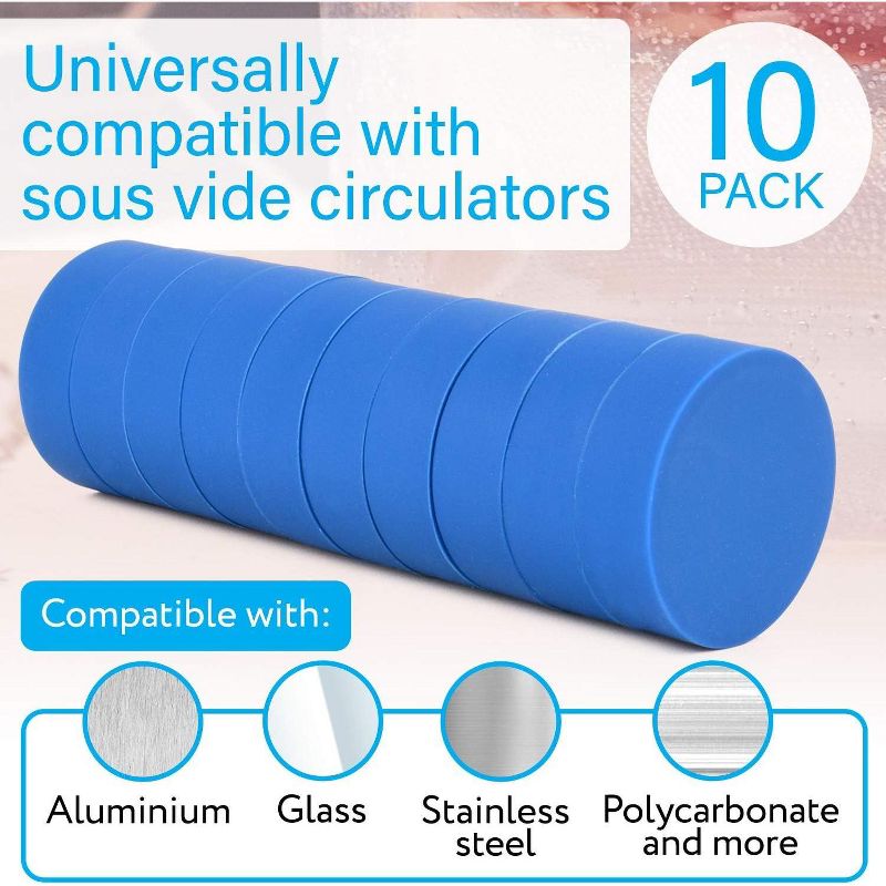 IMPRESA -10 pack Sous Vide Magnets to Keep Bags Submerged, Sous Vide Accessories, Alternative to Sous Vide Weights, Balls, Clips & Racks, Blue, 4 of 8