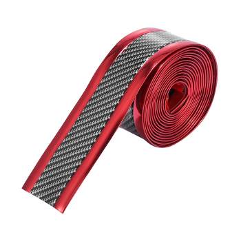 Unique Bargains Car Door Sill Protector Carbon Fiber Edge Strip 5cmx3M Red 1 Pcs