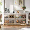 Kumasinova Modern Freestanding SideBoard Cabinet,Buffet Cabinet with 4 Doors and 2 Layer Storage Shelves for Living Room,Kitchen,Dinning Room,White - 2 of 4