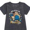 - Barbie - Hanukkah Believe In Miracles Graphic Short Sleeve Fleece Dress - 2 of 2