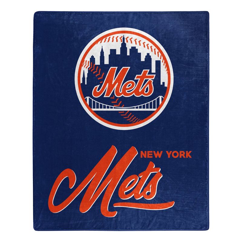 MLB New York Mets 50 x 60 Raschel Throw Blanket, 1 of 4