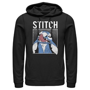 Men's Lilo & Stitch Distressed Nose Picker Pull Over Hoodie - 1 of 4