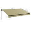 Resenkos Patio Awning, Outdoor Sun Shade Shelter Cover Awnings,13' x 8' Patio Awning with UV Protection and Easy Crank Opening, - 4 of 4