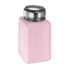 Unique Bargains Plastic Makeup Remover Nail Polish Push Down Alcohol Dispenser Bottles 6.7oz Pink - 3 of 4