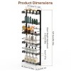 Syemin Utility Storage Shelves 6-Tier Over the Door Pantry Organizer, Door Spice Rack, Hanging Heavy-Duty Door Storage Shelf, Black, 15.9"*6.1"*50.2" - 4 of 4