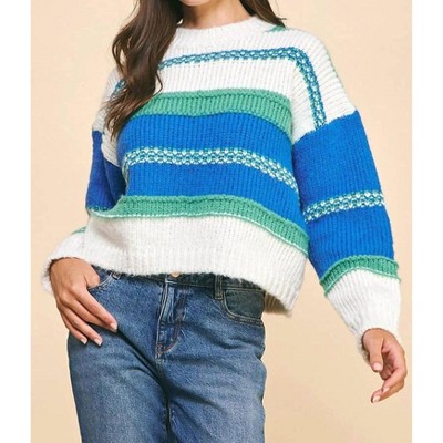 Women's Apres Stripe Knit Sweater - PINCH