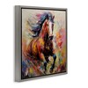Stupell Industries Vivid Horse Galloping Floating Frame Canvas Art, Gray, 18" x 18" - 2 of 4