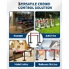 Coucheta Commercial Retractable Belt Stanchion Set (4 Pack), Crowd Control Barrier with Heavy-Duty Metal Bases & 6.6ft Yellow Ropes - 4 of 4