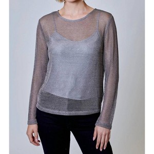 Women's Metallic Long Sleeve Mesh Top - DESIGN HISTORY - 1 of 3