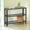 40" Industrial Console Table, 3 Tier Entryway Table With Storage Shelf, Narrow Sofa Table For Living Room, Hallway, Entrance Hall, Corridor, Bedroom - 2 of 4