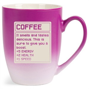 100 North Video Game 10 Ounce Pink and White Two Toned Ombre, Comfortably Fits Your Hands, Ceramic Tea Coffee Cup Mug, Coffee. It Smells and Tastes - 1 of 1