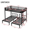 Lycvki Metal Triple Bunk Bed with Safety Guardrails, Noise Reduced - 3 of 4