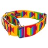 Country Brook Petz 1 1/2 Inch Rainbow Hearts Martingale Dog Collar - image 2 of 4