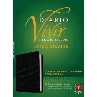 Biblia de Estudio del Diario Vivir Ntv, Letra Grande - Large Print (Leather Bound)