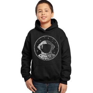 LA Pop Art Boy's Word Art Hooded Sweatshirt - I Need My Space Astronaut - 1 of 4