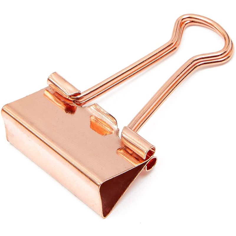 50 Pack 1 in Rose Gold Binder Clips Medium Paper Clips Clamps File Clips for Office School Supplies, 5 of 7