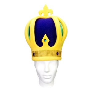 Foam Party Hats Luxurious Mardi Gras Crown Hat - 1 of 4