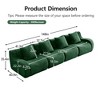 VASIP Soft Teddy Fabric Boneless Modular sofa,Anti-Slip Chaise with 32D High Density Sponge,No Assembly Required - 2 of 4