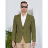 Clearlove Men's Linen Cotton Blend Two-Button Unstructured Blazer with Patch Pockets Relaxed Fit Sport Coat Business - 2 of 4