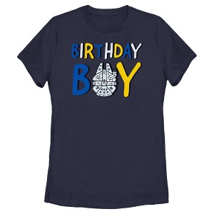 Women's Star Wars Millennium Falcon Birthday Boy T-Shirt - 1 of 4