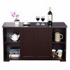 Tangkula Wood Buffet Cupboard Kitchen Storage Cabinet Sideboard w/ Sliding Door - 2 of 4