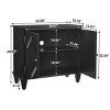 33.6" Retro Accent Cabinet,Geometric Sideboard with Adjustable Shelf for Living Room,Entryway,Dining Room-Baofuwish - 4 of 4