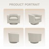 MAYEERTY Swivel Barrel Accent Chair with Ottoman, Modern Single Sofa, Upholstered Armchair with Storage Space for Home, Beige - 4 of 4