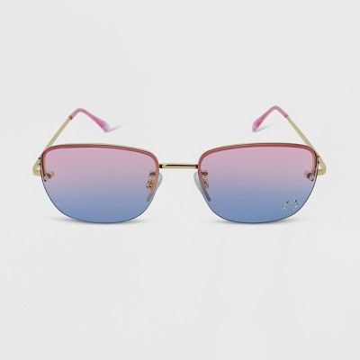 Women's Metal Rimless Beveled Mirror Round Sunglasses - Wild Fable™ Rose  Gold : Target