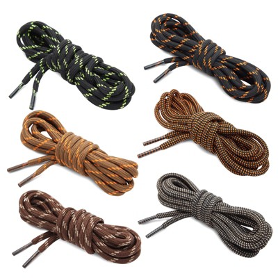 Zodaca 6 Pack Heavy Duty Hiking Boots Shoe Laces, Polyester (47 Inches)