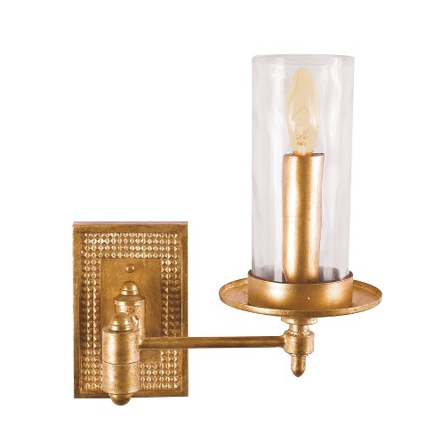 Athenian Bronze And Creme Cognac Glass Wall Sconce 