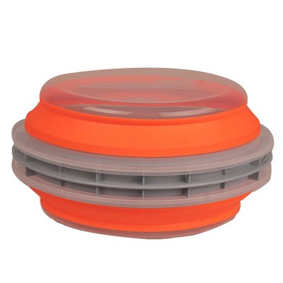 CanCooker Batter Bowl XL Collapsible Mess-Free Food Preparation Batter and Breading Cooking Bowl Dishwasher/Microwave-Safe and Chemical-Free, Orange