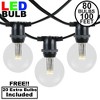 Novelty Lights Globe Outdoor String Lights with 80 In-Line Sockets Black Wire 100 Feet - 2 of 4