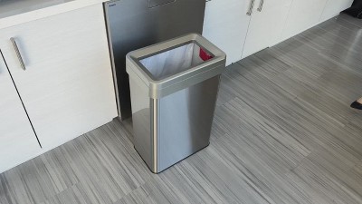 iTouchless 16 Gallon Brushed Stainless Steel Touchless Trash Can