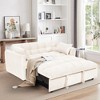 KWPZQEB 65" 3-in-1 Foldable Sofa Bed, Large Loveseat Sofa with Armrests, Cushioned Sofa with Hight Back & Pillows, Futon Sofa for Living Room - 2 of 4