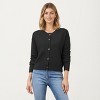 Anna-Kaci Women's Button Front Knit Cardigan with Long Sleeves and Ribbed Cuffs - 2 of 4