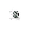 Black Bow Jewelry Sterling Silver with Green Crystals May Green Lattice Bead Charm - 2 of 3