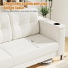 Couches for Living Room,84 Inch Comfy Teddy Fleece Sofas for Living Room with Removable Pillow Curved Armrests, Minimalist Small Couch with Convenient - 4 of 4