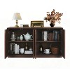 Modern 4-Door Wooden Cabinet With Adjustable Shelves, Wooden Sideboard, Storage Cabinet With Doors And Shelves, Wooden Sideboard-Cuddlewood - 3 of 4