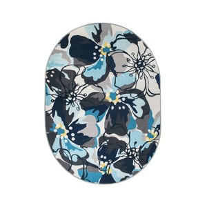 World Rug Gallery Modern Floral Non-Slip (Non-skid) Area Rug - 1 of 4