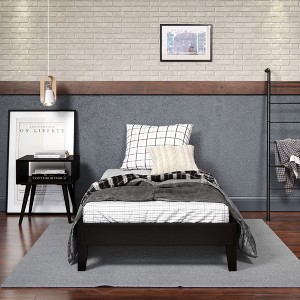 Twin Size Platform Bed with Sturdy Frame for Bedroom - 1 of 4